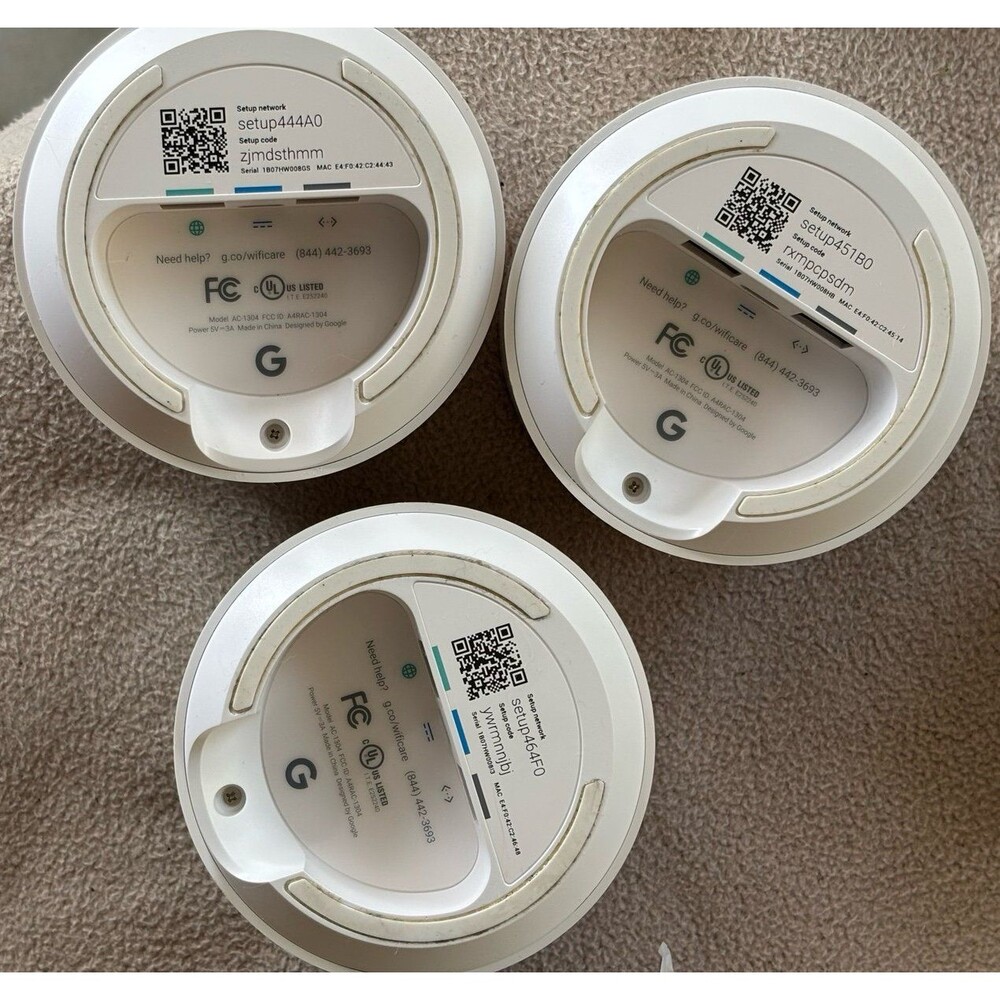 Google WiFi Mesh System AC1304 3 Pack White Dual Band Wireless Router Set - Picture 6 of 9